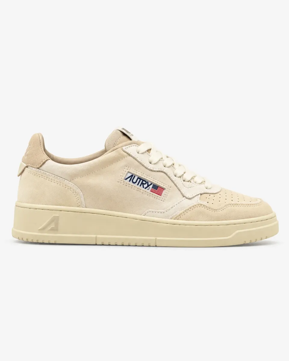 Autry Medalist Suede Cream