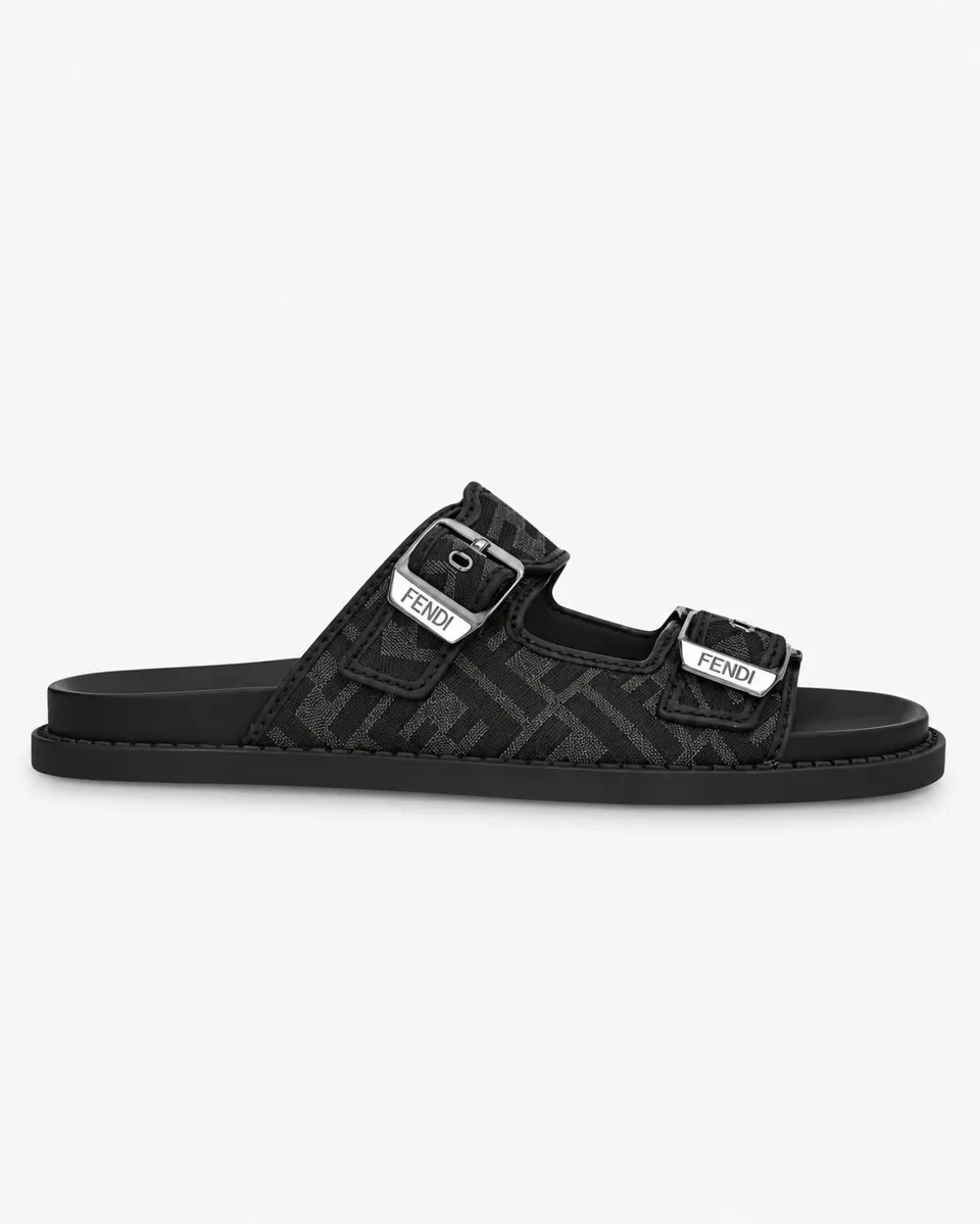 Fendi FF Jacquard Buckle Slide