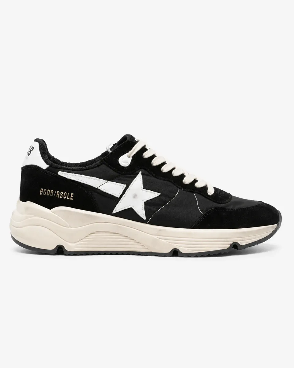 Golden Goose Running Sole Black White