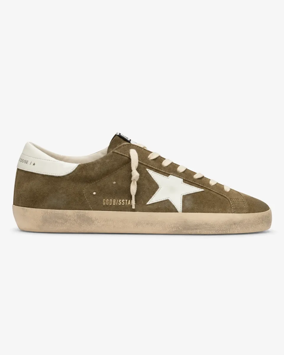 Golden Goose Super-Star Olive Suede