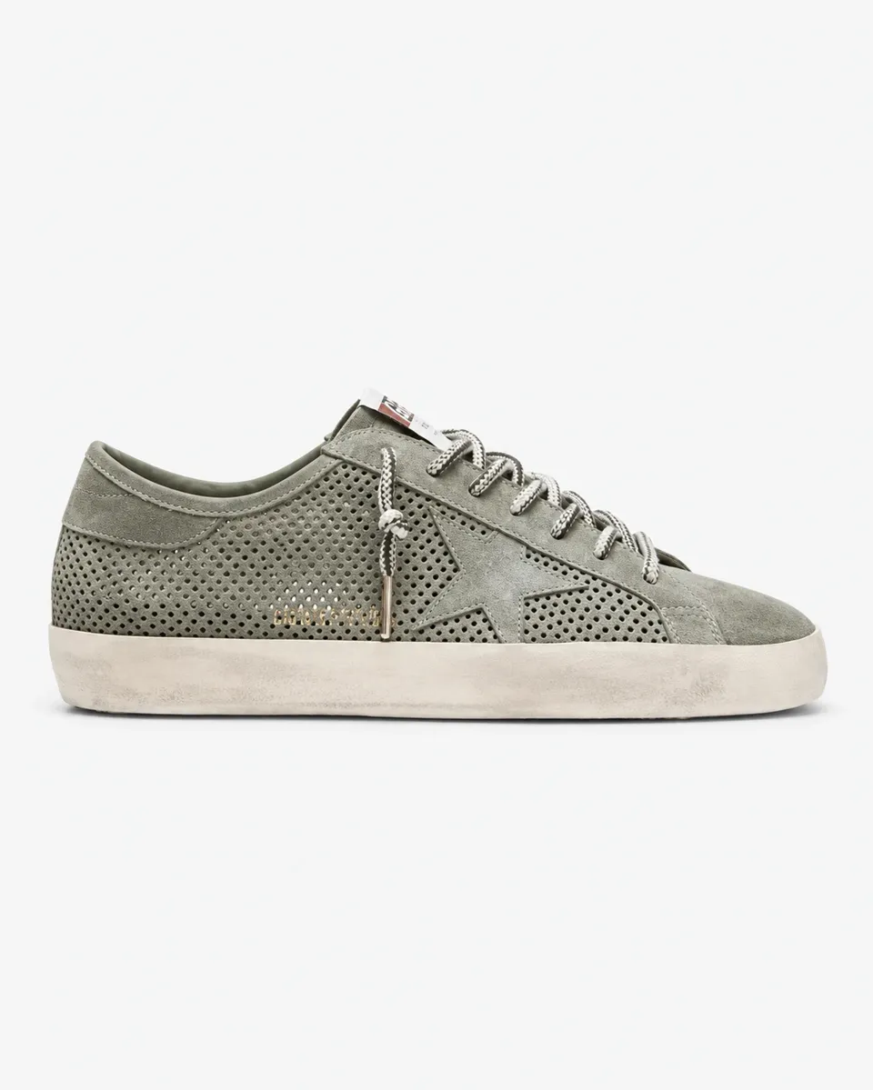 Golden Goose Super-Star Perforated Sage